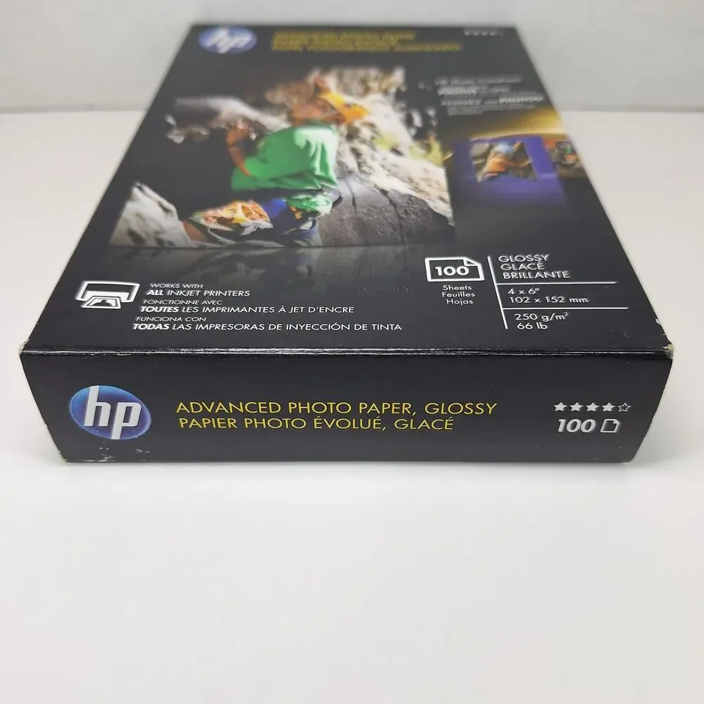 Lot Of 2 HP Advanced Photo Paper 4 x 6 Glossy Q6638A 100 Sheets Each New In Box